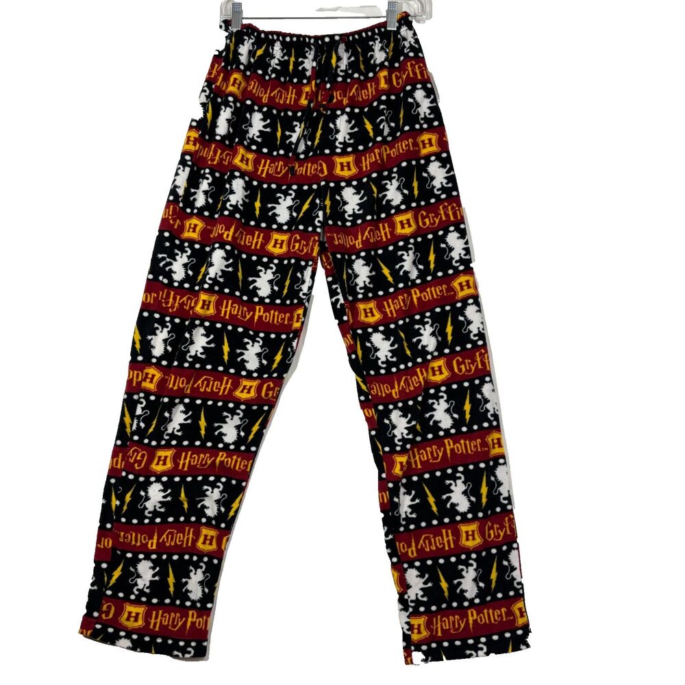 Harry Potter Lounge Pajama Pants Gryffindor Crest Lightning Bolt Sleep Movie S